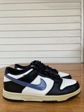 Nike Dunk Low Black Royal Blue Sneakers GS Youth Size 7